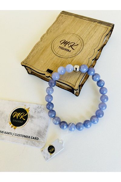 MK tasarım REAL PURPLE QUARTZ STONE BRACELET| IN SPECIAL BOX| CUSTOMER WITH CARD MK.009.006