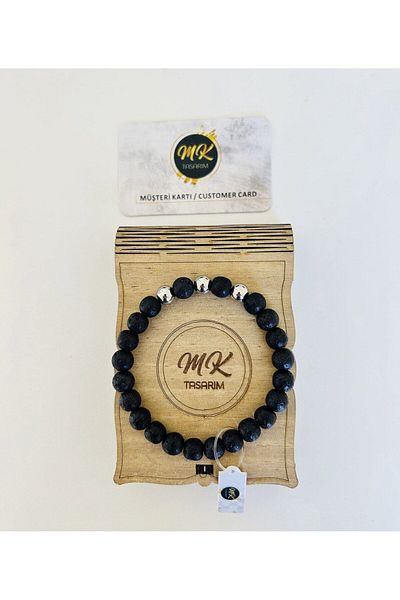 MK tasarım REAL LAV STONE BRACELET| IN SPECIAL BOX| CUSTOMER WITH CARD MK.013.003