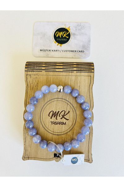 MK tasarım REAL PURPLE QUARTZ STONE BRACELET| IN SPECIAL BOX| CUSTOMER WITH CARD MK.009.006