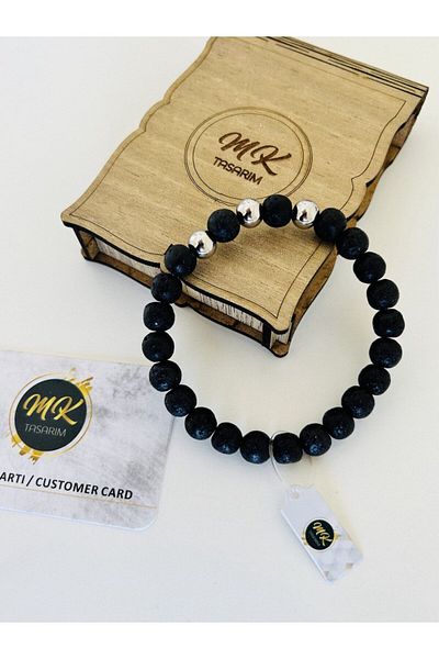 MK tasarım REAL LAV STONE BRACELET| IN SPECIAL BOX| CUSTOMER WITH CARD MK.013.003