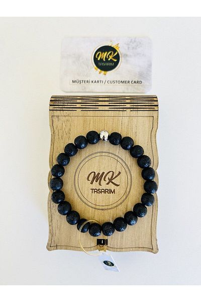 MK tasarım REAL LAV STONE BRACELET| IN SPECIAL BOX| CUSTOMER WITH CARD MK.009.012