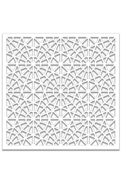 Dekotavan 12'li Dekoratif Tavan Paneli Orient (60X60) Beyaz - Beyaz