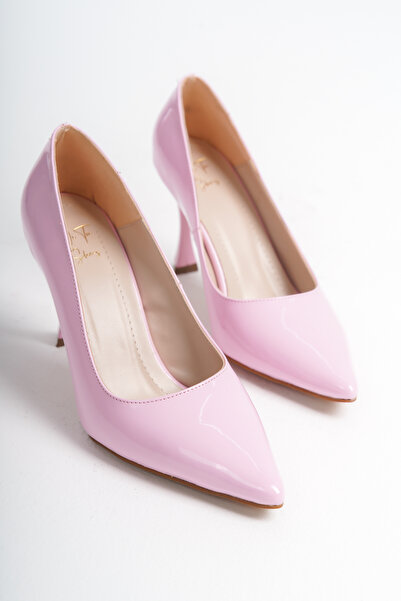 NITU Shoes Pembe Rugan Yüksek Topuklu Stiletto