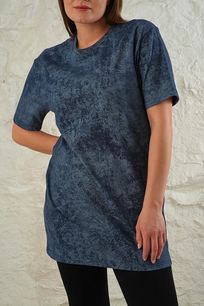 LİVE SPORT Γυναικείο τουνίκ Oversize με μοτίβο γραβάτας που πλένεται με οξύ