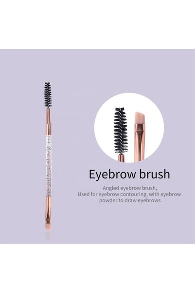 newnet Frc05 Beauty Special Eye Shadow Makeup Brush 2Pcs Double-Sided Eyebrow Eyelash Styling Makeup Brush