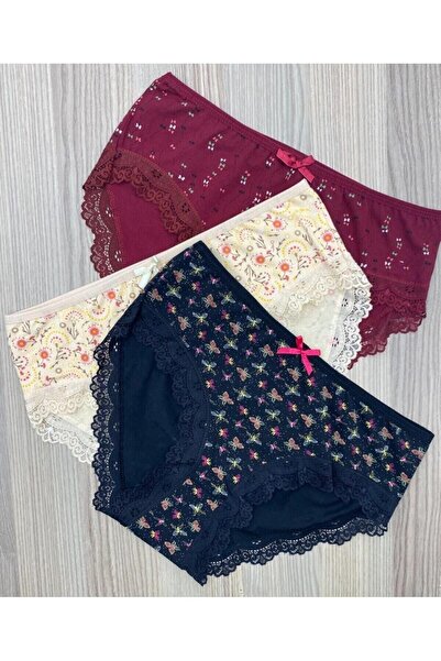 DONLİZZA Dantelli Desenli Bato Külot 5 Adet