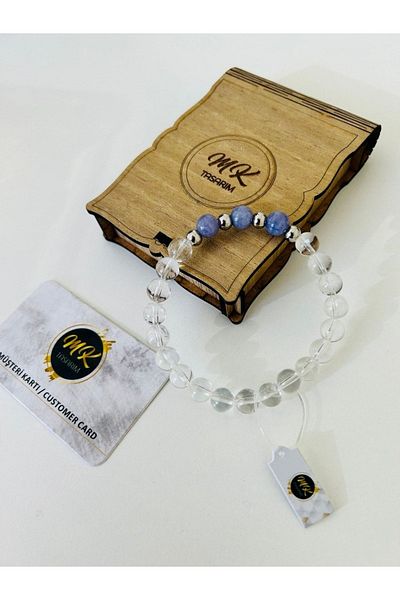 MK tasarım Real Crystal Quartz -purple Quartz Stone Bracelet| In Special Box| Mkt0002 with Customer Card