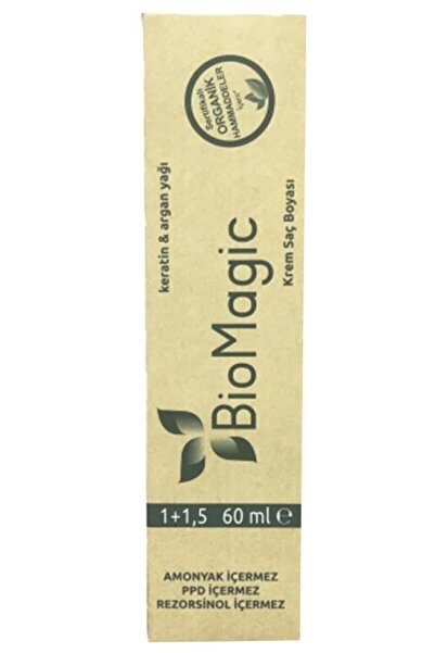 BIOMAGIC Organik Amonyaksız Saç Boyası (yoğun Küllü Kumral-7.11)+oksidan (4 Adet)