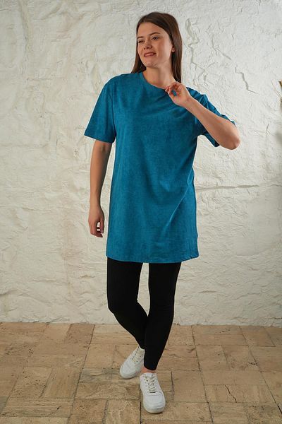 LİVE SPORT Γυναικείο τουνίκ Oversize με μοτίβο γραβάτας που πλένεται με οξύ