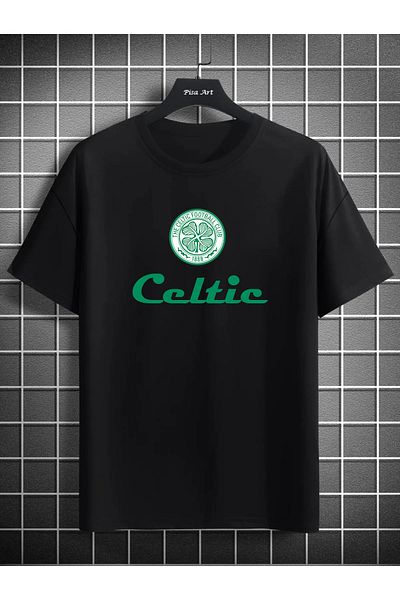 Pisa Art Celtic Unisex T-Shirt - Μπροστινό και μεσαίο κείμενο, προσαρμοσμένο σχέδιο