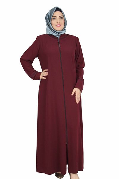 Bluence Top de damă cu guler roșu Claret, roșu Claret, cu fermoar