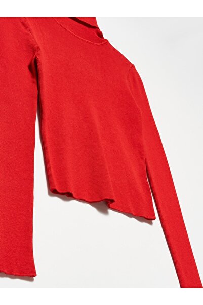 Dilvin 10225 Turtleneck Sweater-red