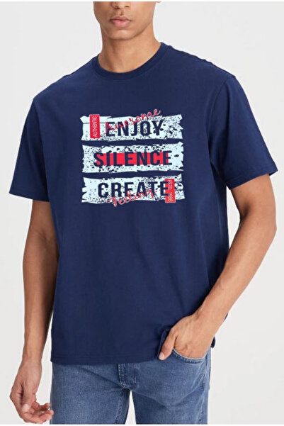 Medinenur Unisex Crew Neck Απολαύστε εμπριμέ μπλουζάκι