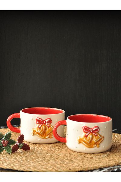 M'art Home Newyear Red Kurbags - 2 Pack 200ml Mug