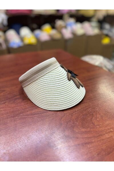 mercantoptan Дитячий солом'яний капелюх із козирком для захисту від сонця