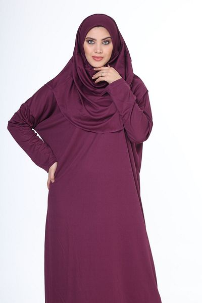 Bluence Rochie hijab dintr-o bucată, ușor de purtat, cu husă de transport ca cadou