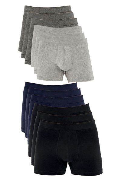 Bluence Ανδρικό Βαμβακερό Lycra Stretchy Mixed Color Boxer 12 τεμαχίων
