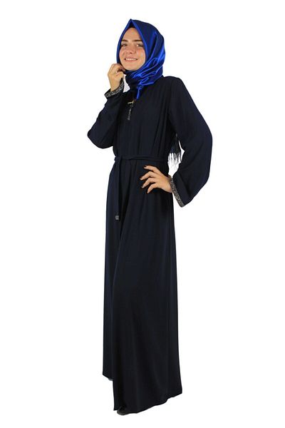 Bluence Μπλε Navy Blue Ferace Bowties με πέτρινη λαβή και φερμουάρ