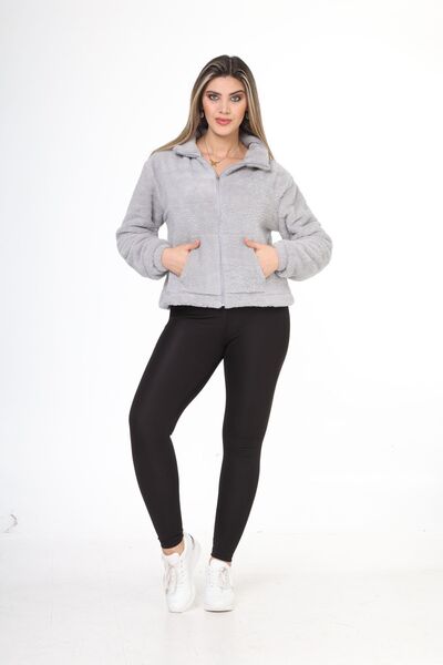 Bluence Women's Wellsoft Soft Zippered Plush Coat