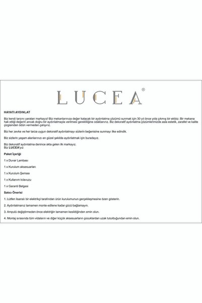 LUCEA Newbury 80 Lık Ledlı 2'li  Eskıtme Aplık