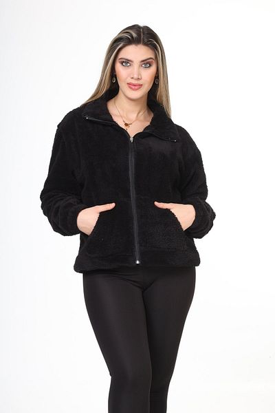 Bluence Women's Wellsoft Soft Zippered Plush Coat
