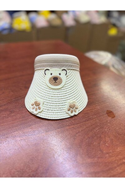 mercantoptan Αντιηλιακό καπέλο για παιδιά με ψάθινο γείσο