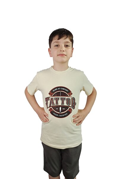 Bluence Tricou galben din bumbac pentru băieți