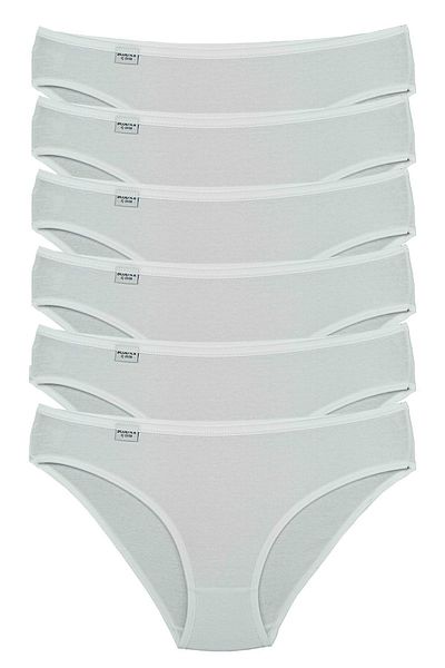 Bluence Λευκό Χαμηλόμεσο Lycra Cotton Slip 6 Τεμάχια