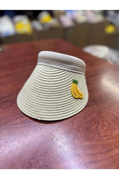 mercantoptan Children's Straw Visor Sunscreen Hat