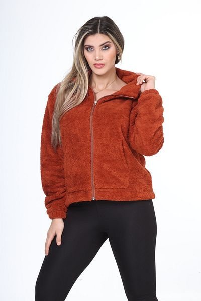 Bluence Soft Zippered Wellsoft Women's Plush Coat
