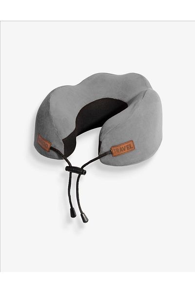 Viscofoam Cozy Orthopedic Travel Pillow with Visco Neck Support - Gray |   Ergo Travel