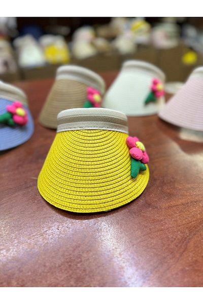 mercantoptan Children's Straw Visor Sunscreen Hat