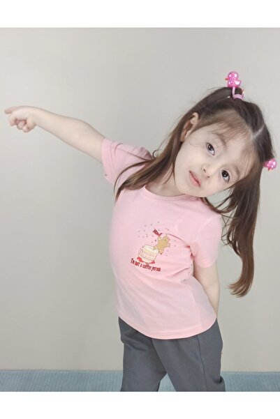 Bluence Tricou roz din bumbac pentru fete