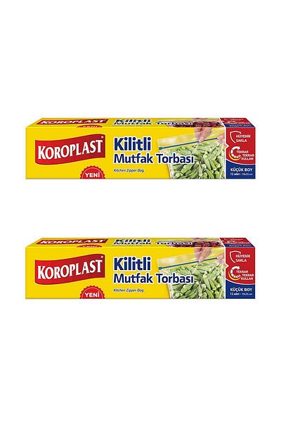 Koroplast Lockable Kitchen Bag Small Size 12-Pack X 2 Pieces