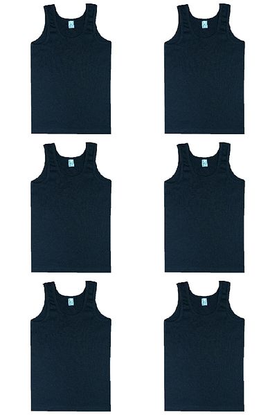 Bluence Αγόρι Μαύρο Βαμβακερό Μπλουζάκι 6 τεμαχίων