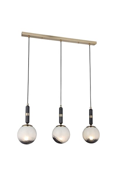 LUCEA Trıno 3 Lu Antik Lak Sıralı Avize 3xe27