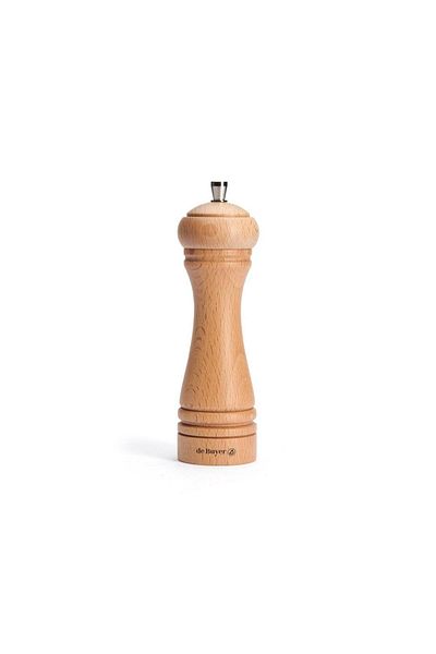 De Buyer 18 cm Wide Wooden Salt Mill