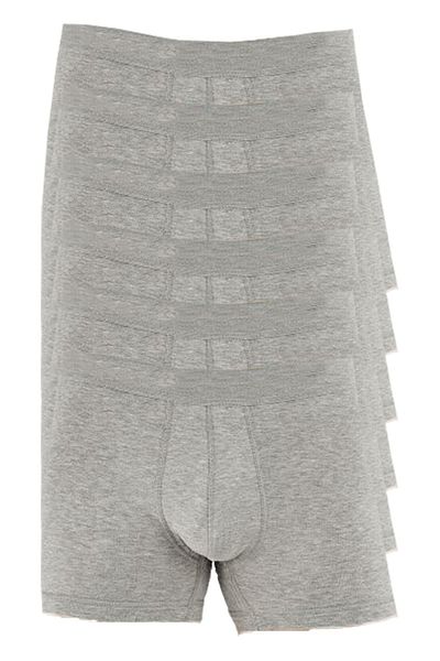Bluence Ανδρικό βαμβακερό Lycra Stretchy Grey Boxer 6 τεμαχίων