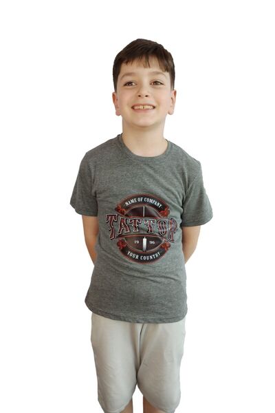 Bluence Сірий чоловічий офіціант дитячий бавовняний футболка