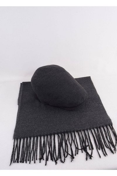 mercantoptan Men's Hat Wool London Cap Scarf Combination