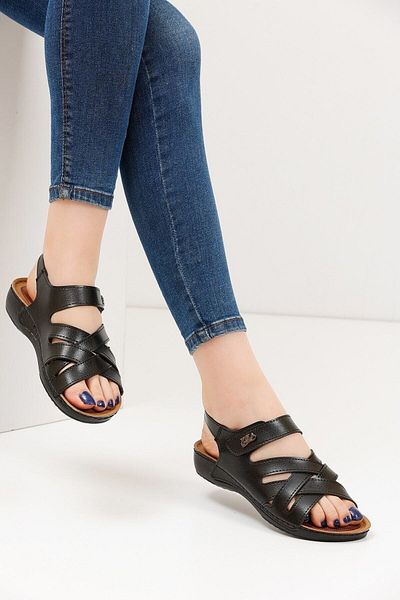 Altın Adım Sandale de vară ortopedice cu talpă moale - model cu velcro la gleznă