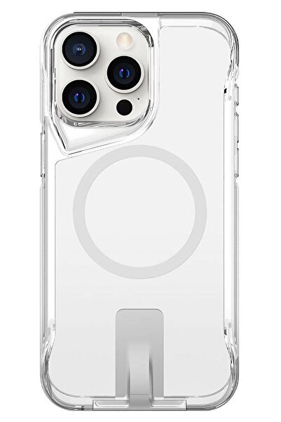 Artoncase Apple iPhone 15 Pro Max Kılıf + Gizli stand özellikli şeffaf Magsaf...