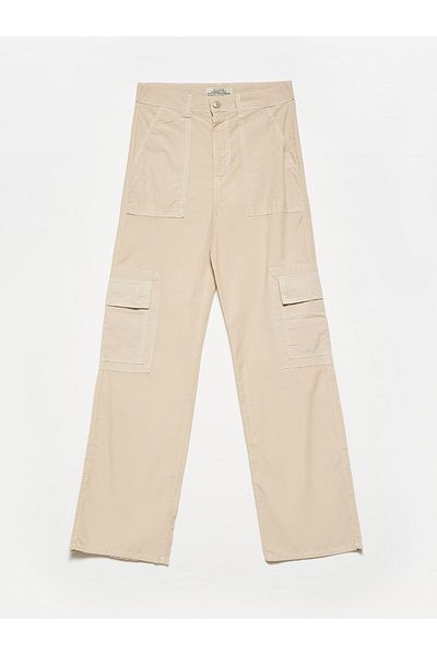 Dilvin 70877 Side Pocket Parachute Trousers-stone