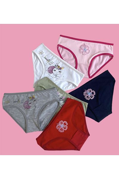 DONLİZZA سراويل أطفال مطبوعة 6 قطع