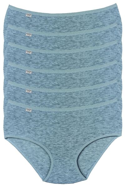 Bluence Women's Gray Melange 6-Piece High Waist Lycra Bato Panties