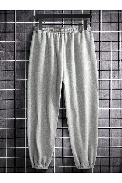 modaberry Spider 21 Sweatpants Jogger - Γκρι εμπριμέ ψηλόμεσο ελαστικό πόδι