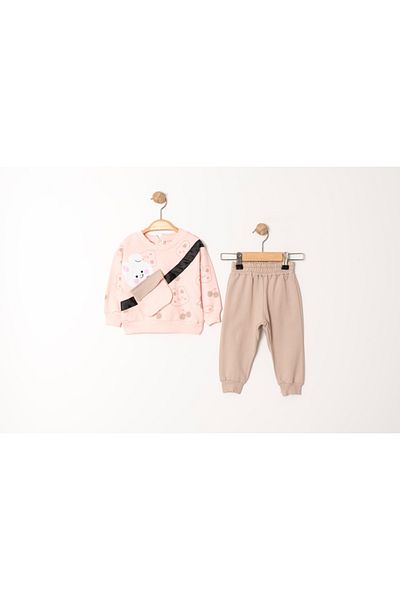 Tofigo Baby Girl Two Thread Pocket Bag Suit Set