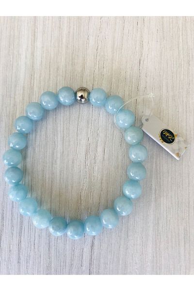 MK tasarım Real Blue Quartz Stone Bracelet