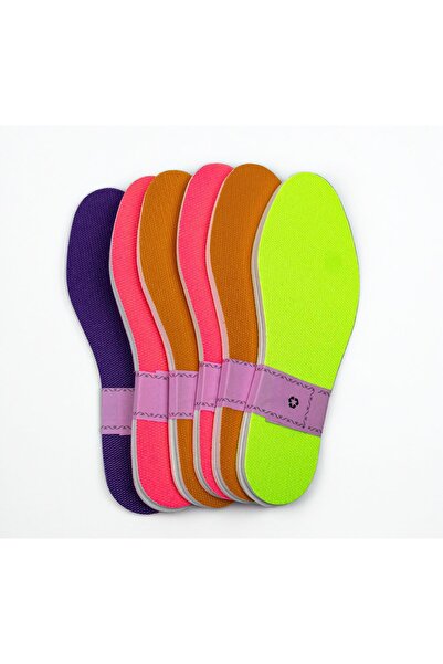 AiryFooT Renkli Eva Tabanlık Spor Ayakkabı Tabanlık ( 6 Çift )
