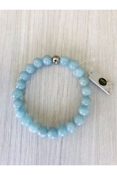 MK tasarım Real Blue Quartz Stone Bracelet